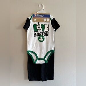 NBA BOSTON CELTICS 3 PIECE JEGGING OUTFIT SET 24 MONTHS BASKETBALL BABY GIRL NWT